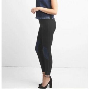 Gap Sculpt Sleek mid rise suede mix leggings